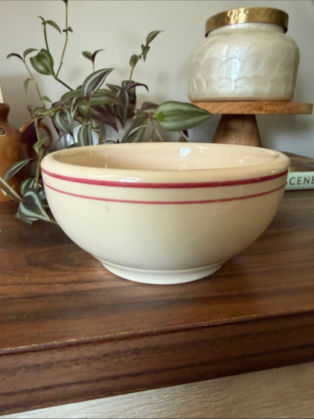 Vintage Sterling 'Desert Tan' Ceramic Bowl — Marked Base